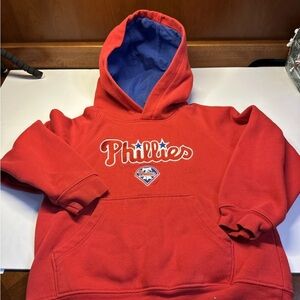 Philadelphia Phillies Kids Hoodie Size 6/7 Red MLB Pullover Youth Embroidered